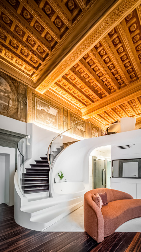 Project: Hotel Romeo Roma | Architecture: Zaha Hadid Architects | Ph: Chris Dalton, Jacopo Spilimbergo | Geo: Rome, IT
