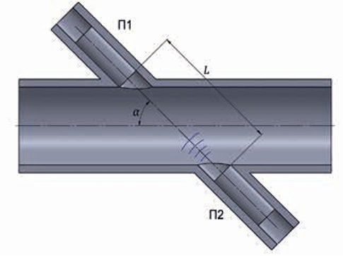 Рис. 2. Принцип работы ультразвукового датчика расхода
