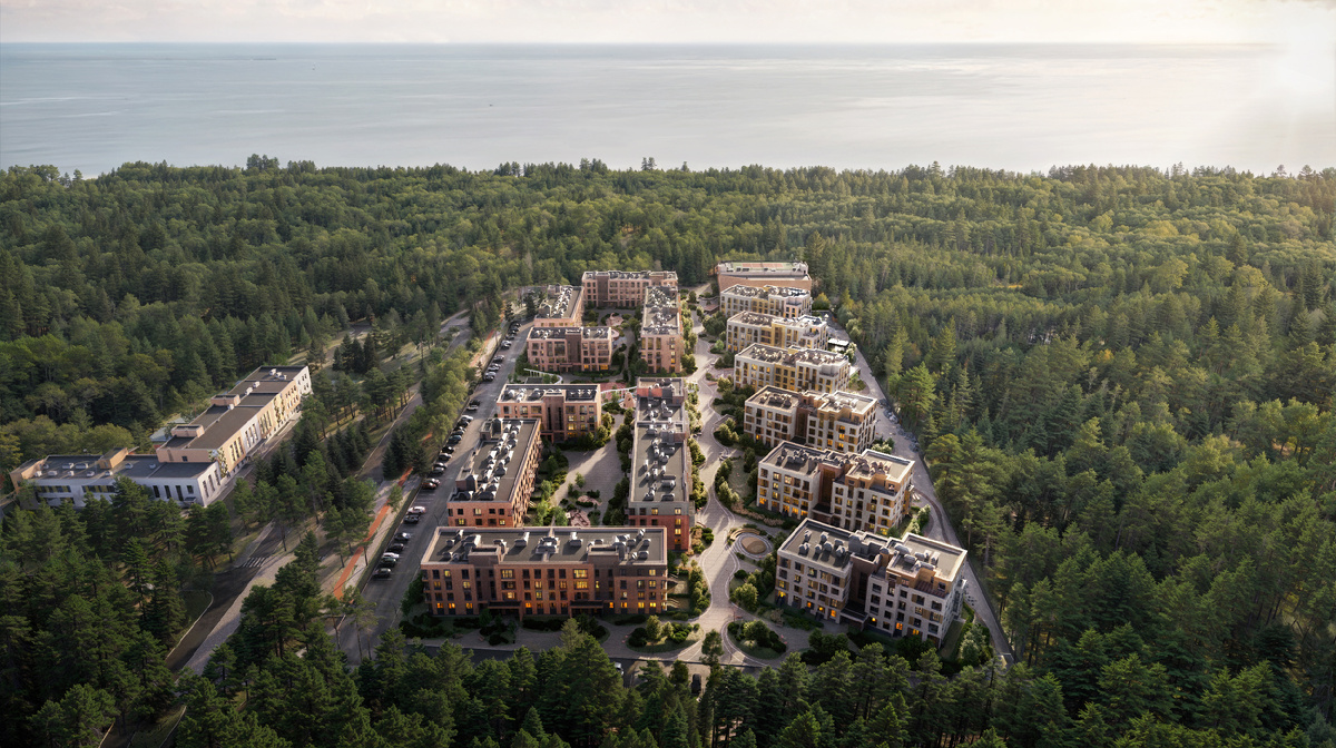 На фото: жилой комплекс с высоты. 