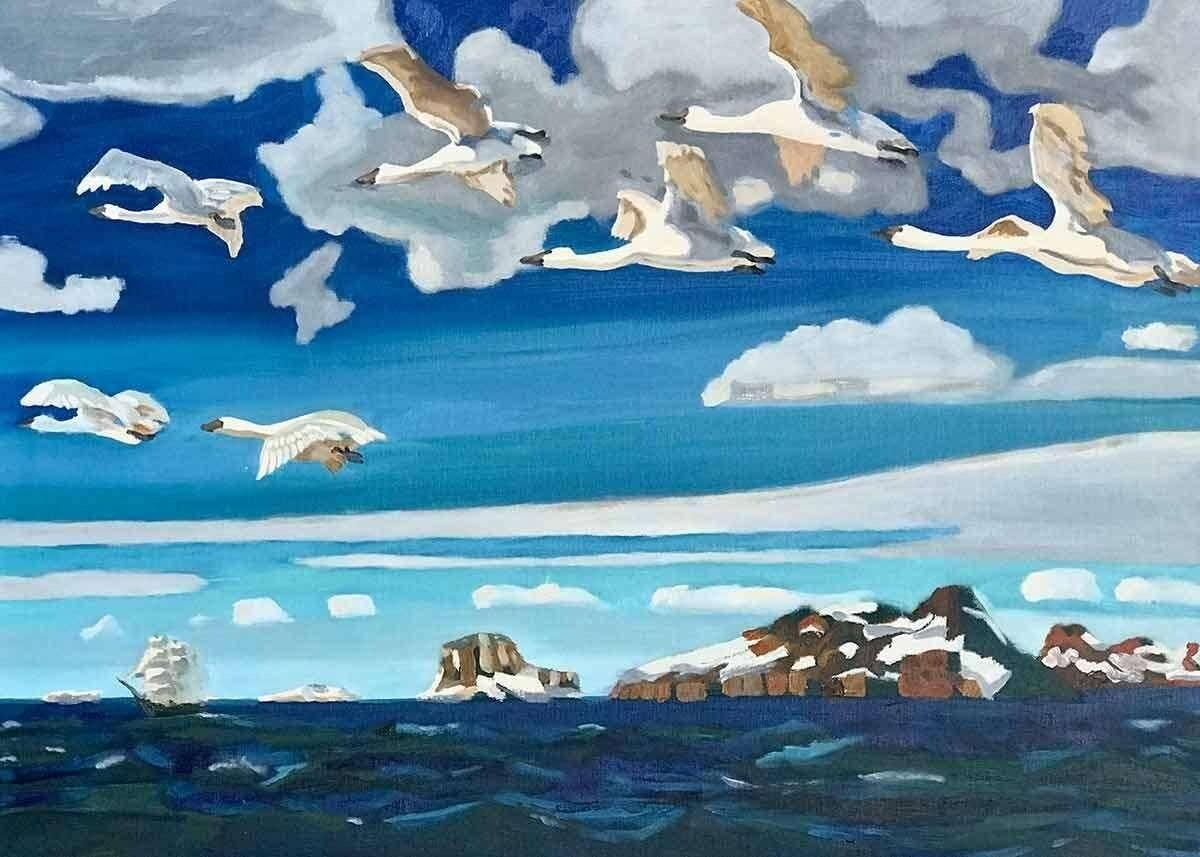 держите для вдохновения картину Рылова "В голубом просторе" 1918. Холст, масло, 109X152, Государственная Третьяковская галерея