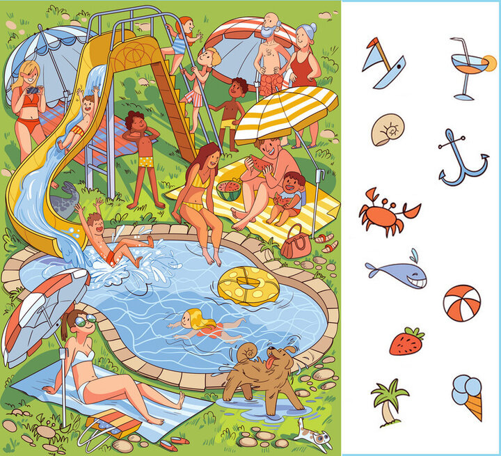 Найди предметы на рисунке