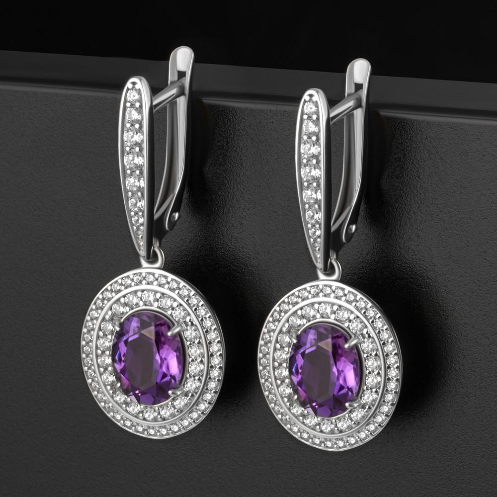 Серебряные серьги подвесные с аметистами и фианитами
Инталия
Код: 000-382866