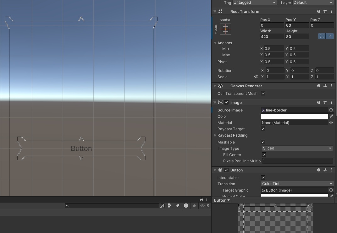 Границы элементов масштабируются как задумано