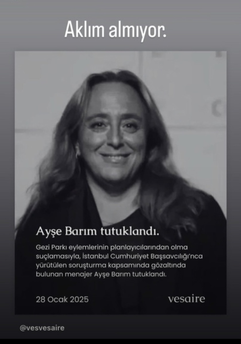 Фото с текстом в защиту Айше из аккаунта Пынар.