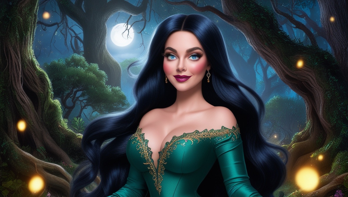 ведьма, рисунок созданный автором с помощью компьютерных технологий