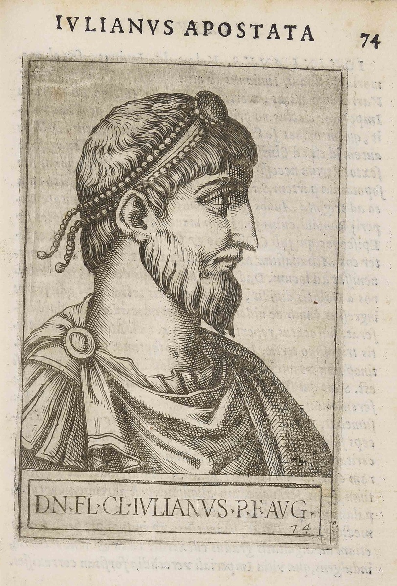 Юлиан Отступник. Calcografia in Giovanni Battista Cavalieri & Thomas Treterus, Romanorum imperatorum effigies, Roma, Vincenzo Accolti, 1583.