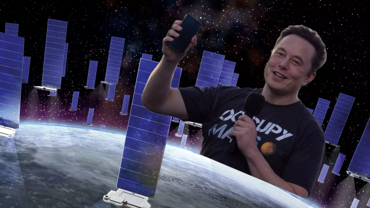 Технология Direct to Cell позволит раздать Starlink прямо на обычные мобильные телефоны. Фото: newizv.ru