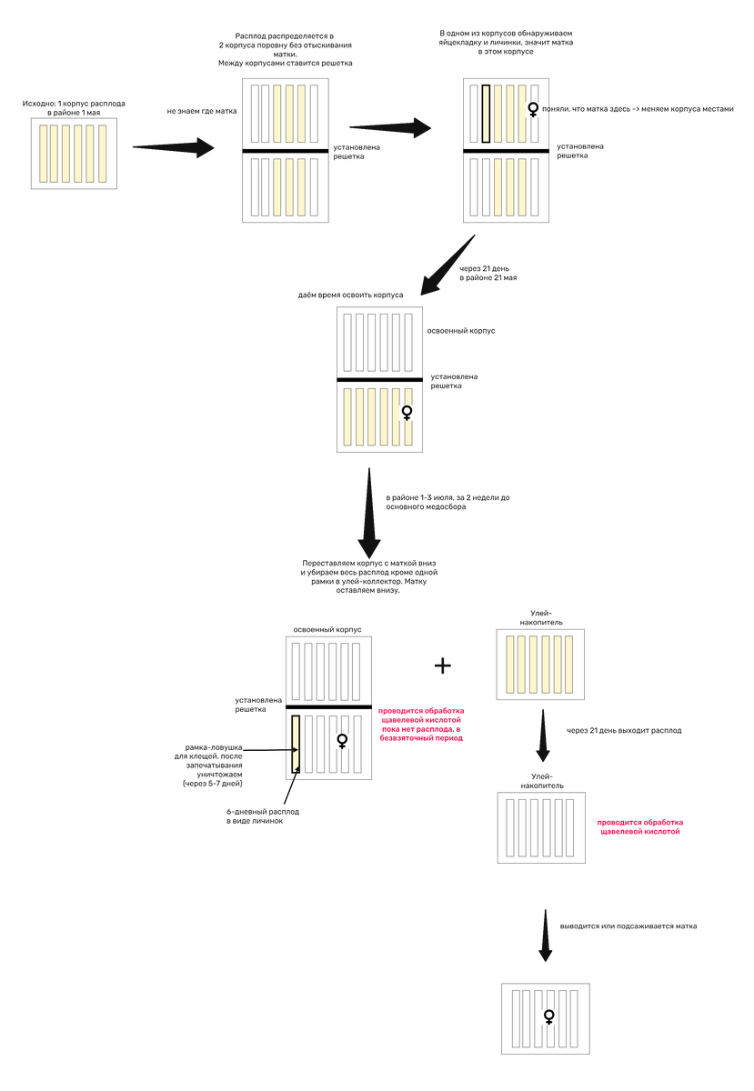Технология борьбы с клещом Варроа биомеханическими методами
