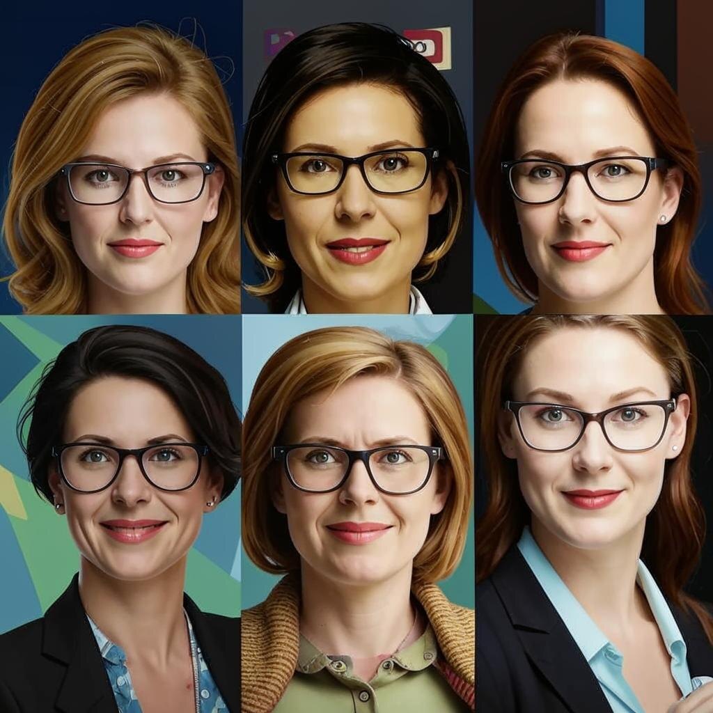 Так в точку ИИ изобразил «журналистку из BBC». Интеллектуальное лицо, вечная улыбка, хоть расовую теорию пиши