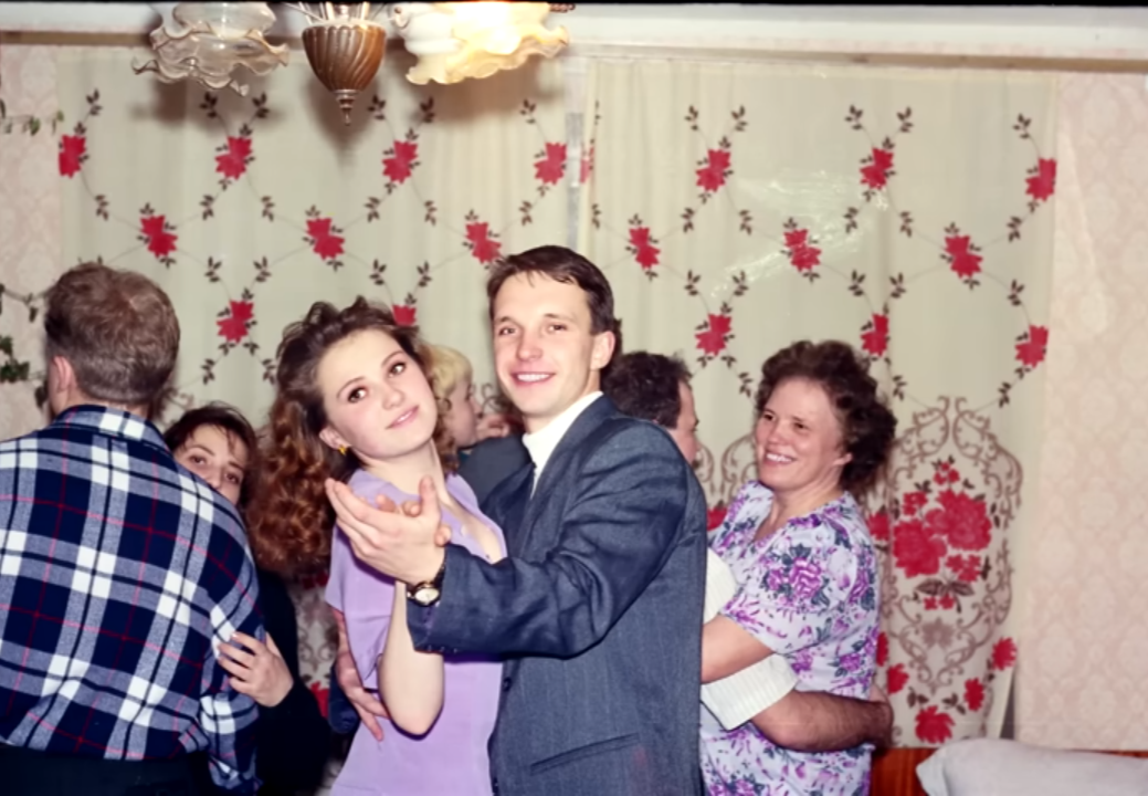 С будущим мужем, за месяц до свадьбы.