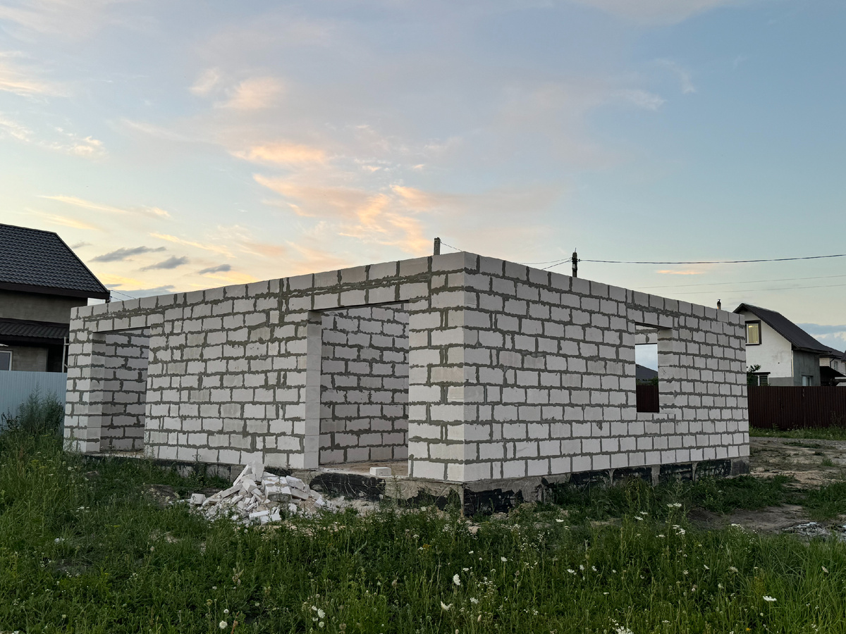 Коробка дома из газосиликатного блока - СК "Романенков"