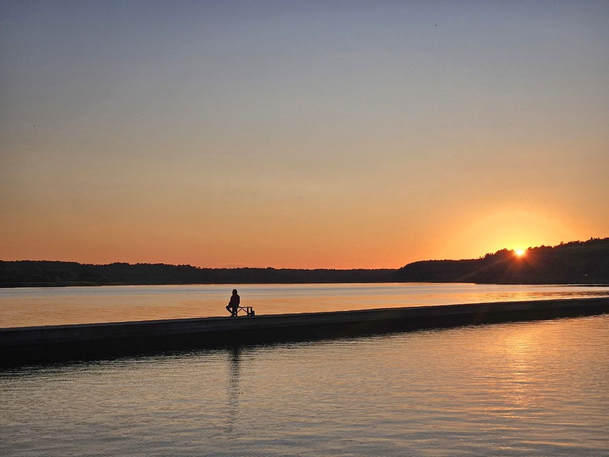 Август, рыбак, закат, 2024