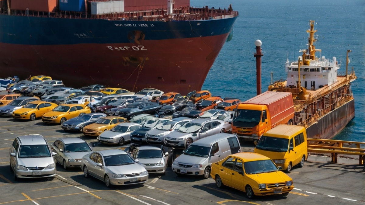 Выгрузка автомобилей