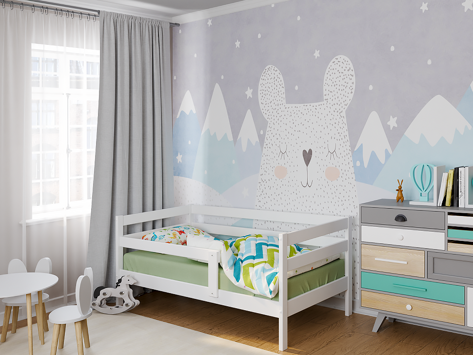 Мебель для детской комнаты. На фото: Кровать софа Эко Балу с низким бортиком