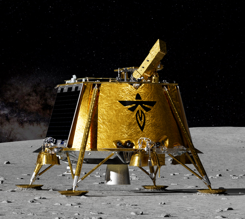 Предполагаемый вид Blue Ghost на лунной поверхности 