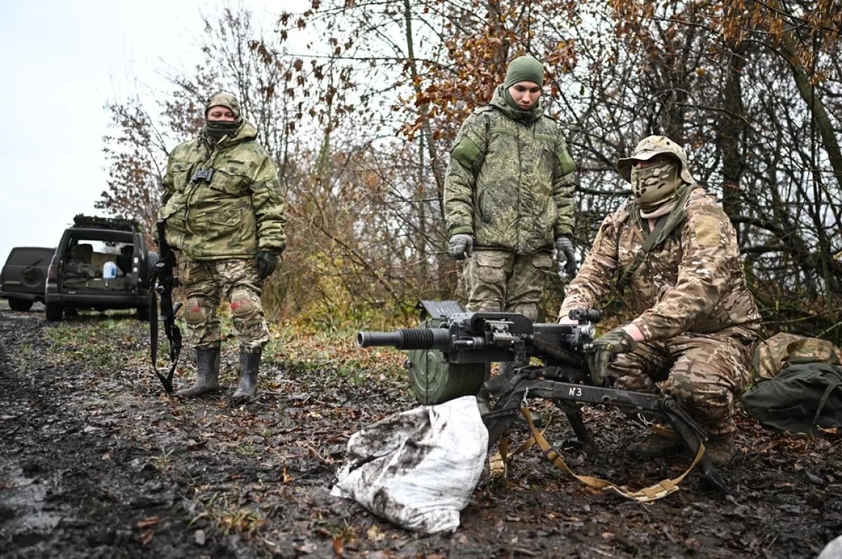    Военнослужащие штурмового отряда ВС РФ