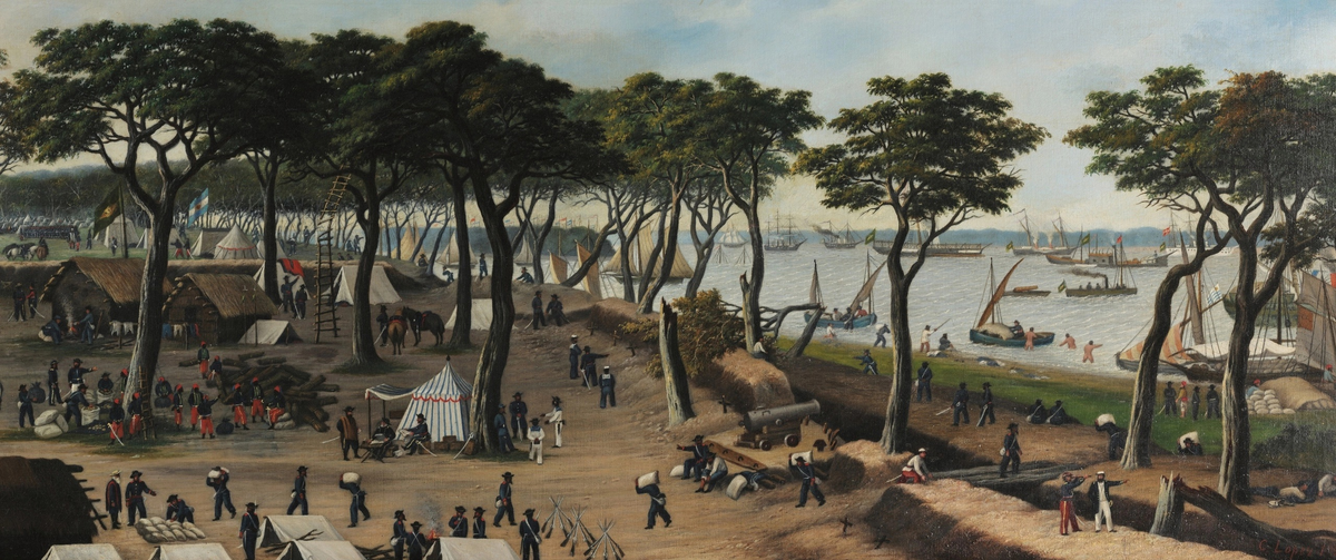 Кандидо Лопес, "Лагерь перед битвой при Курусо 18 сентября 1866" (1891).