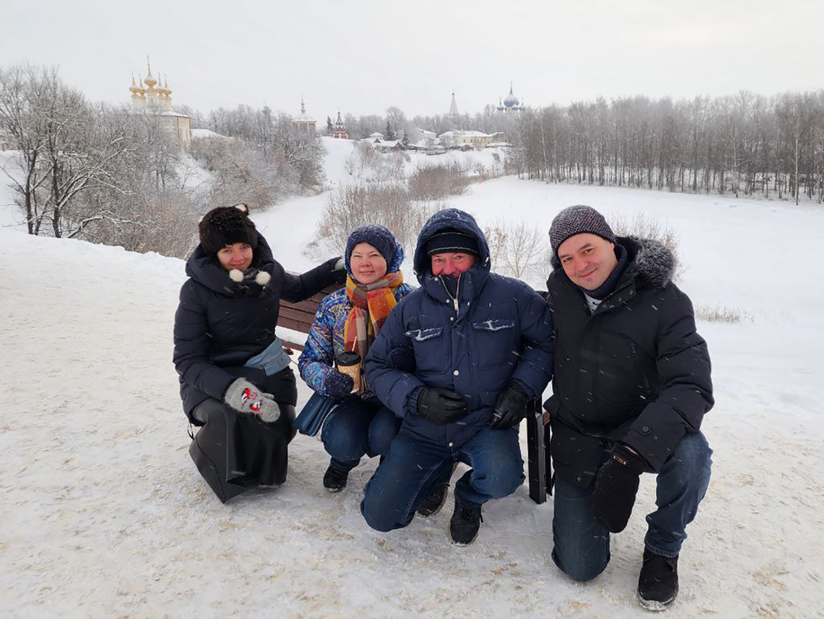 Наша компания на фоне Суздаля. мороз -24
