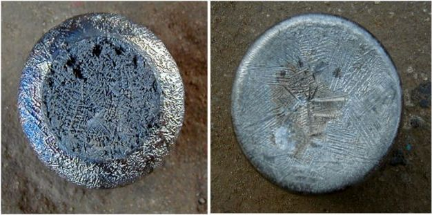 Этот "блин" - вутц. Слиток булата. Взято из интернета