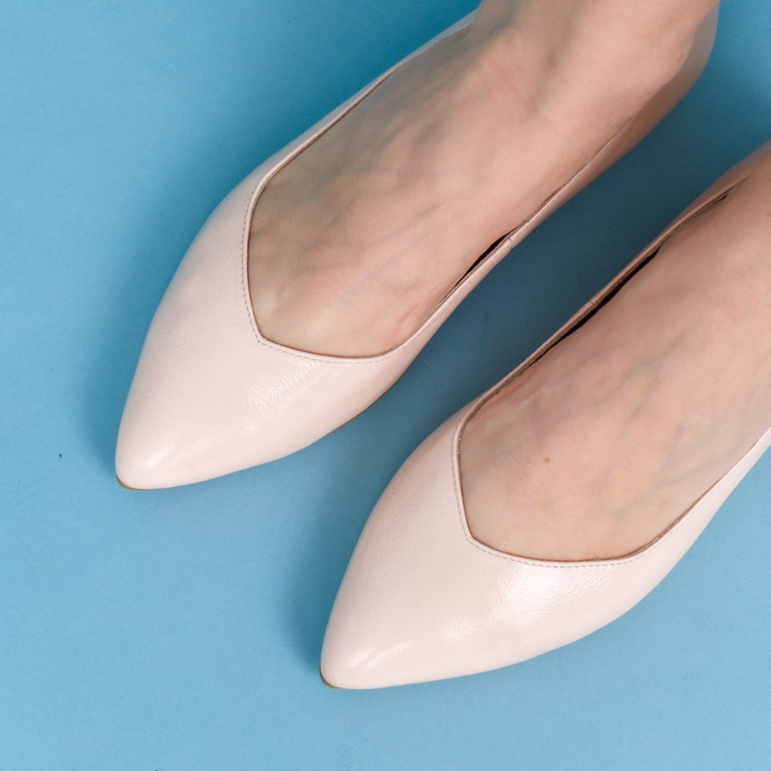 На фото балетки на устойчивой подошве, артикул 4172