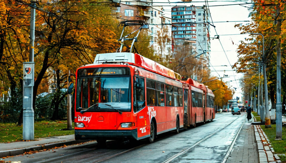    Троллейбус №33 вернулся на улицы Воронежа сгенерировано ИИ Шедеврум