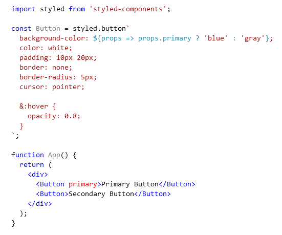 Пример использования в React