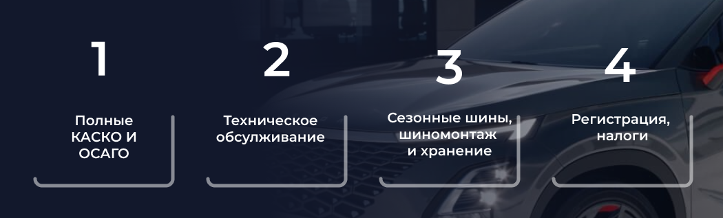 Все включено, вы просто наслаждаетесь поездкой за ежемесечный платеж.
