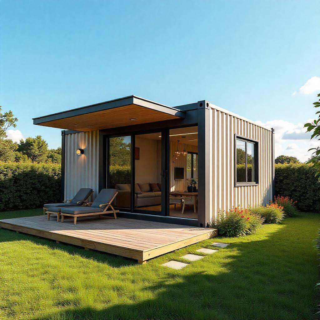 Дом, сделанный из морского контейнера