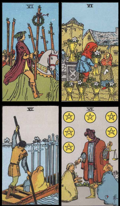 Шестёрки «Таро Райдера-Уэйта»