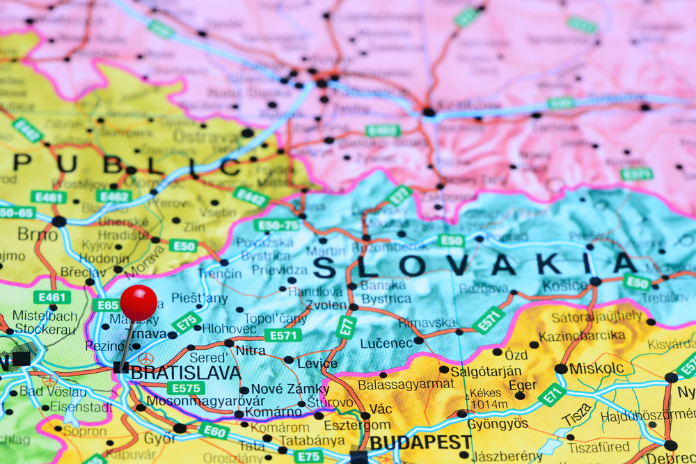 Карта Словацкой Республики