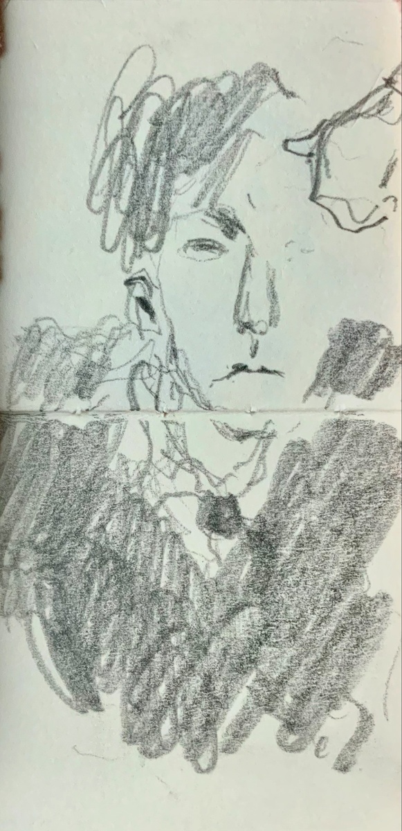 Небольшой скетч-портрет артиста Брайна Ферри.