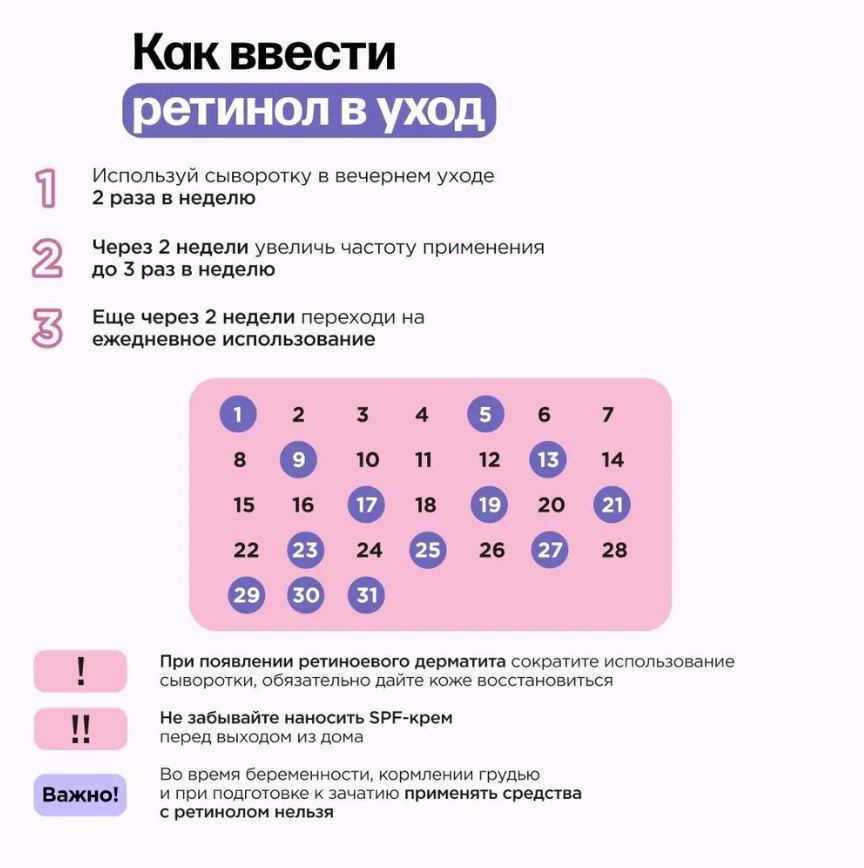 Календарь использования ретинола и памятка от производителя https://ir.ozone.ru/s3/multimedia-1-m/wc1000/7175103250.jpg 
