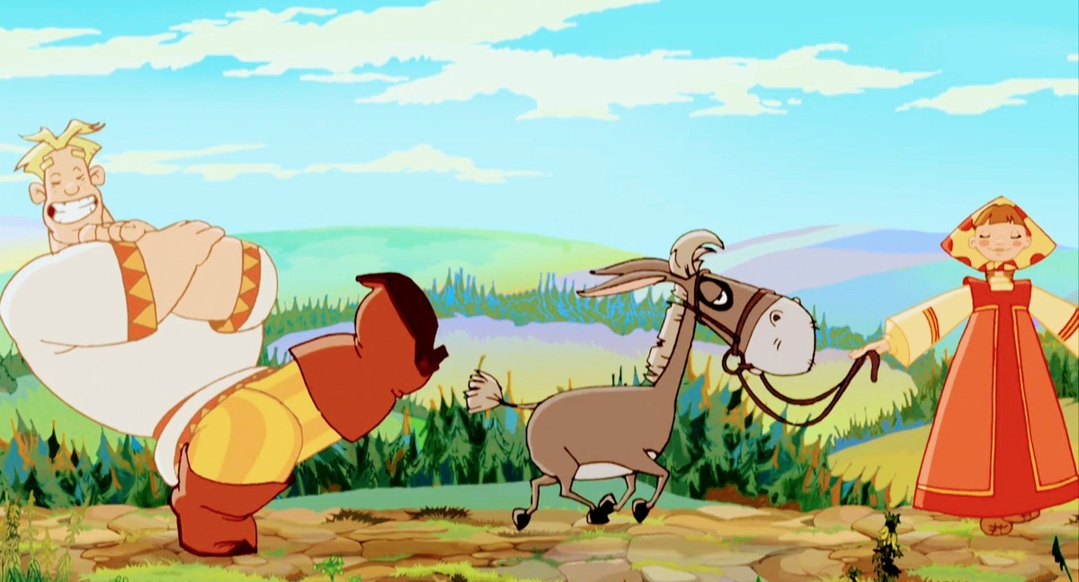 Кадр из мультфильма "Три богатыря"