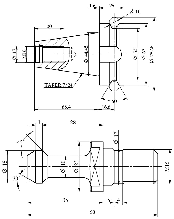 Фрезерная оправка MAS 403/BT и штревель MAS-BT