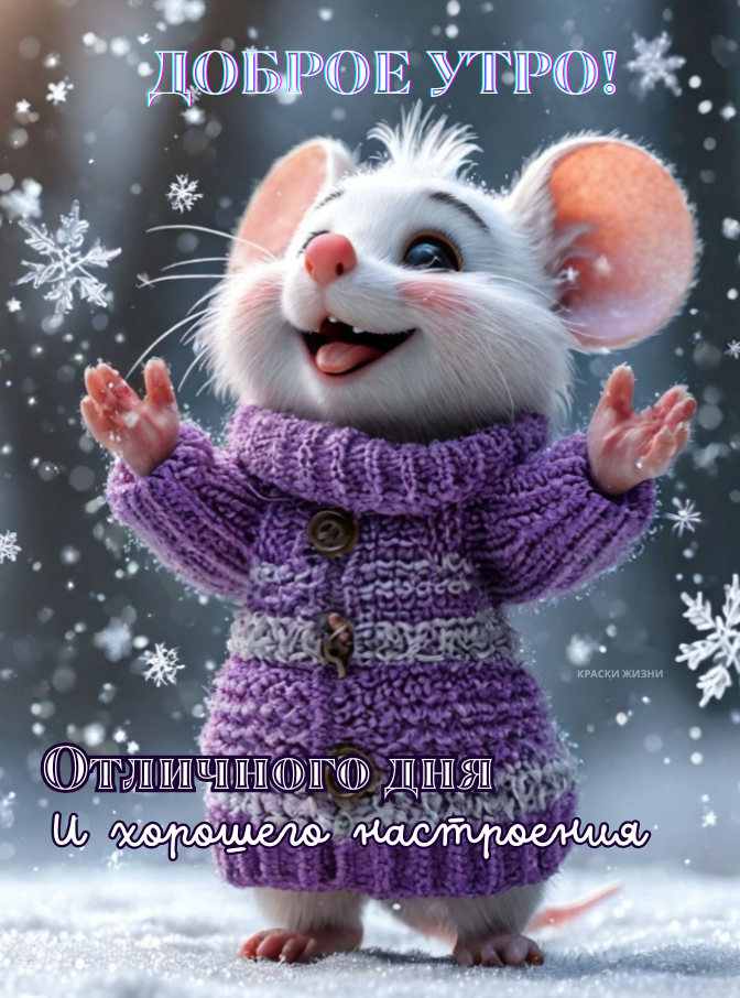 Доброе утро! Отличного дня. И хорошего настроения.