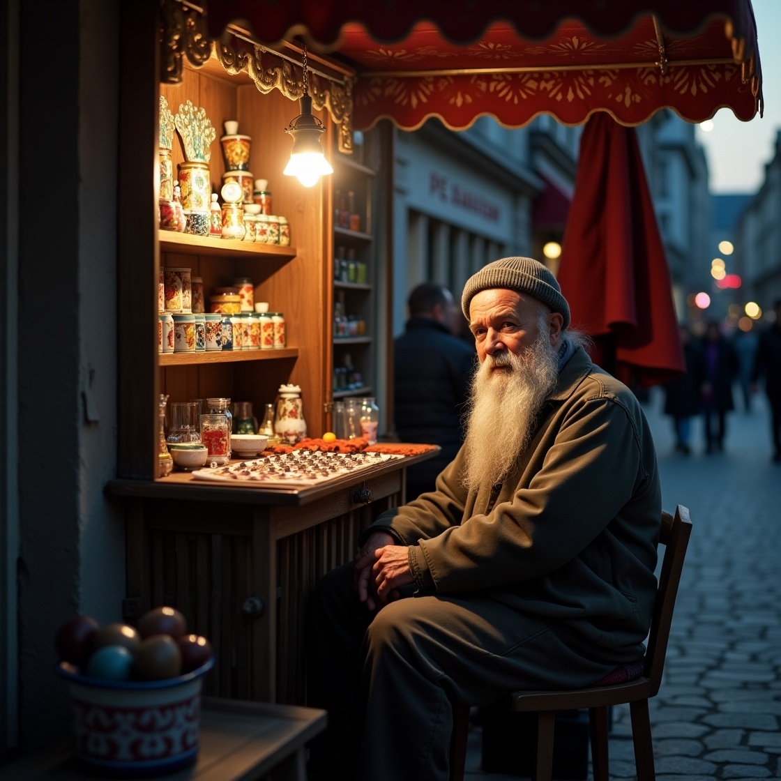 Внутри сидел старик с длинной бородой и странным акцентом...