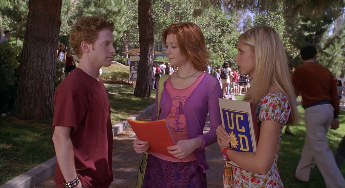 Оз, Уиллоу и Баффи. Кадр из сериала - 4 сезон 1 серия.