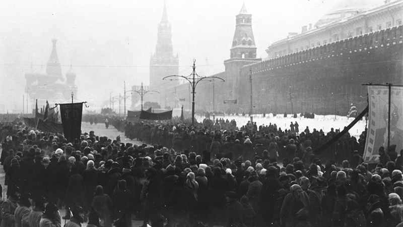 Похороны В. И. Ленина на Красной площади. 27 января 1924 года. Фото: архив «ИЗВЕСТИЯ»