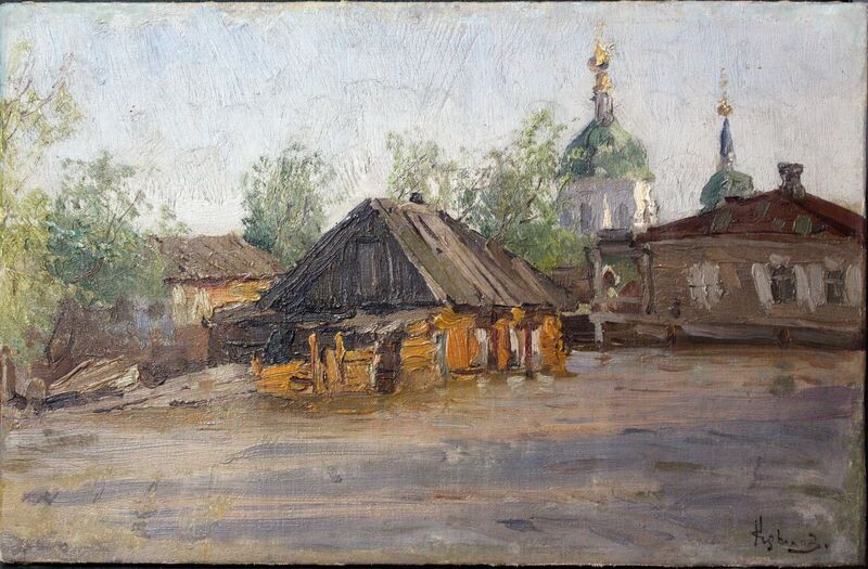 Пейзаж «Разлив в Старочеркасской», художник И.И. Крылов. Конец XIX века. / ФОТО из фондов Старочеркасского музея-заповедника