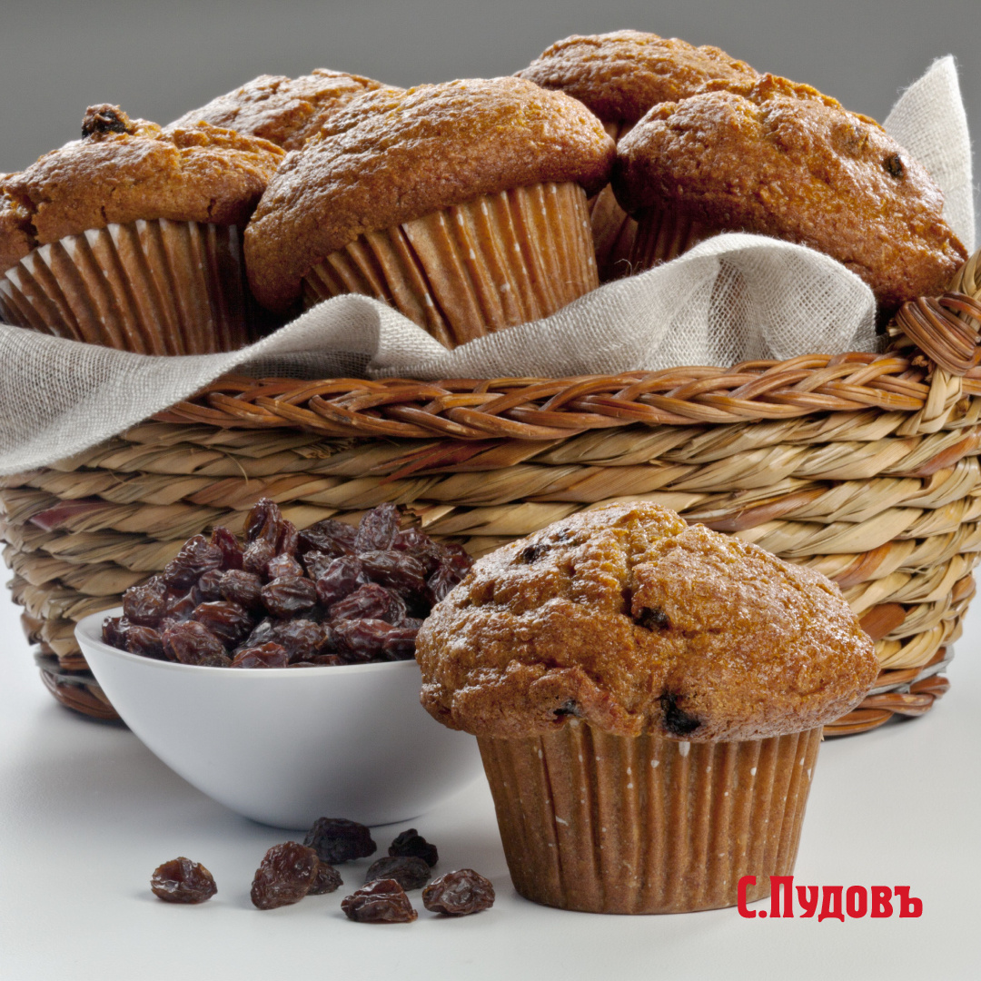 Маффины из ячменной муки с изюмом