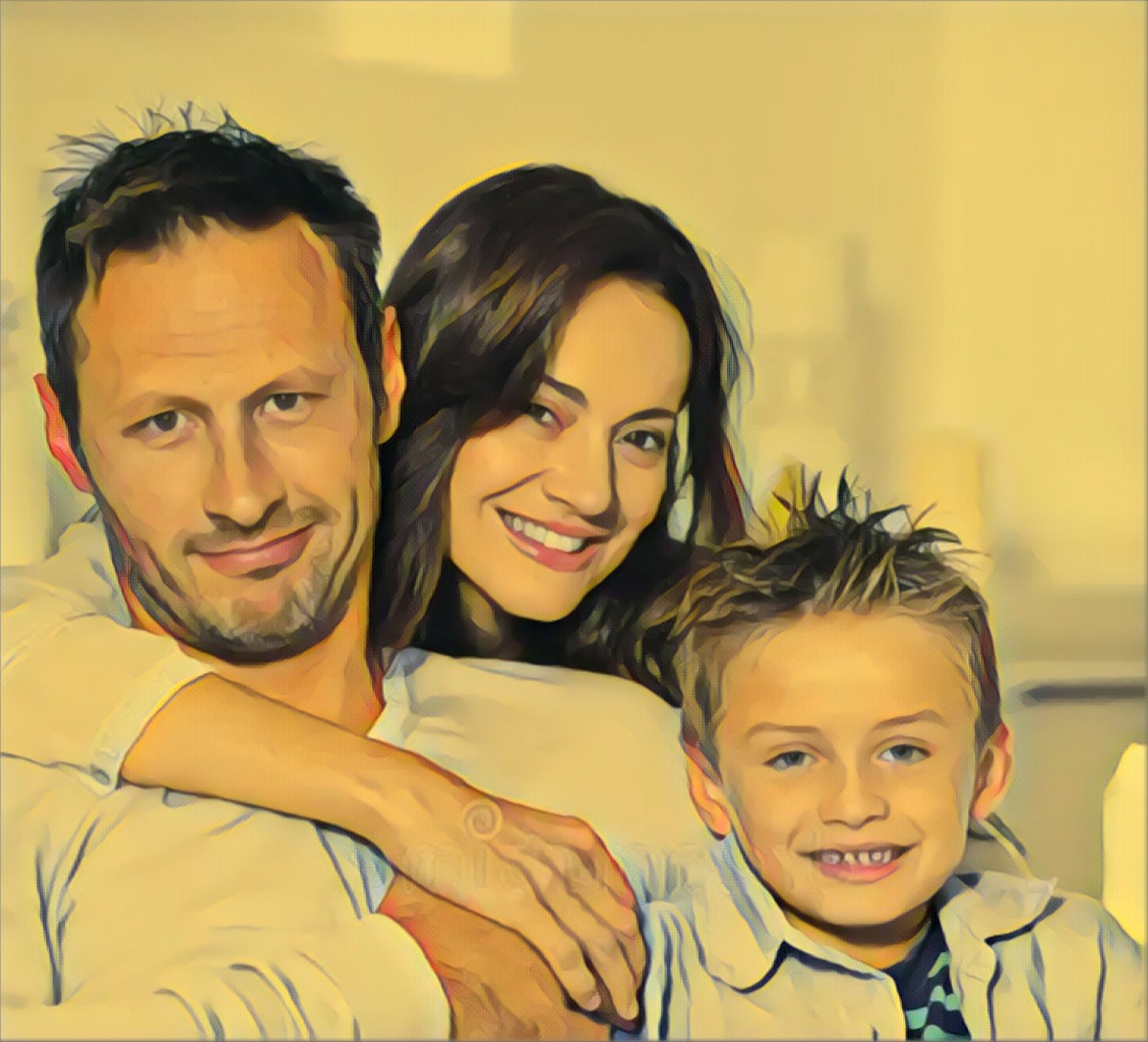 Михаил Иванович с женой и сыном