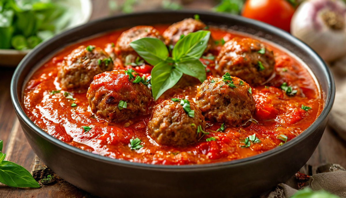 Мясные шарики в изысканной томатно-сметанной глазури