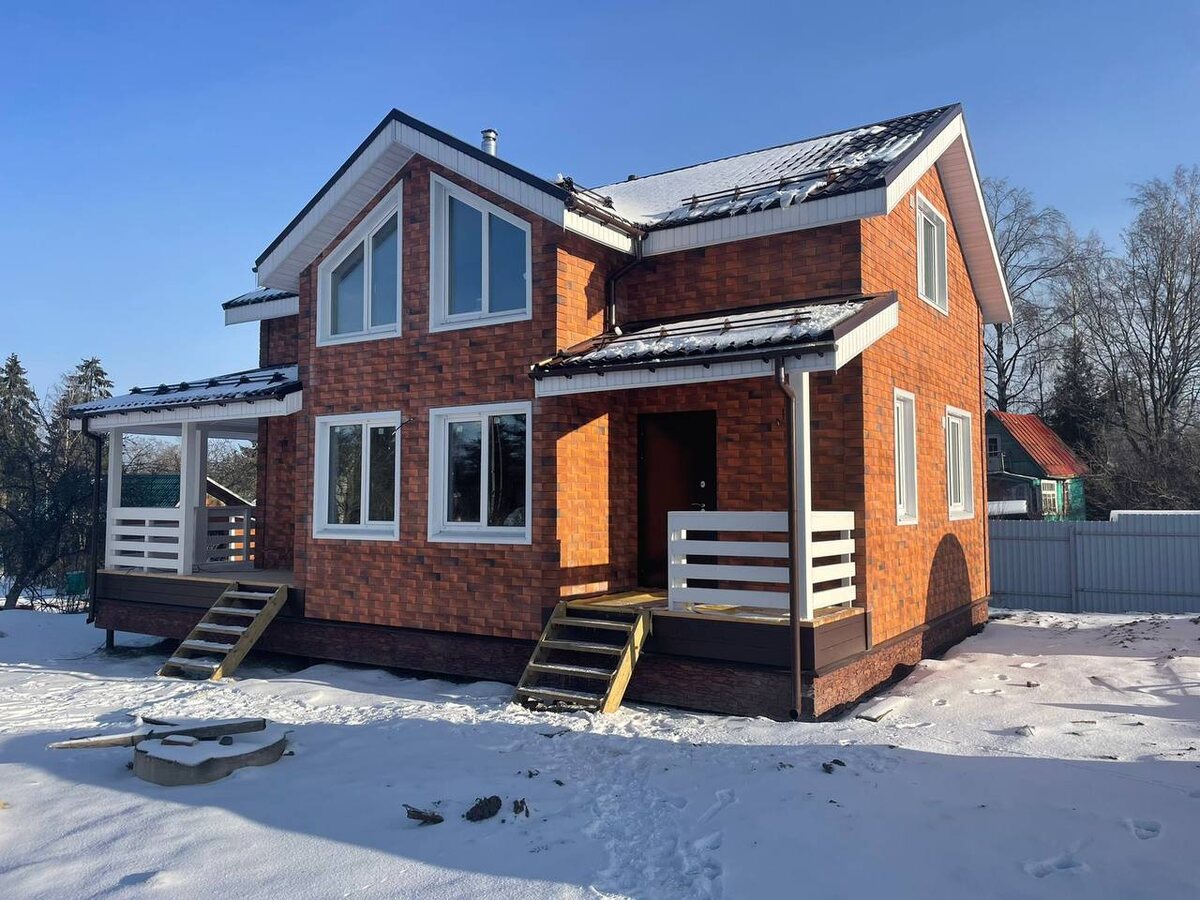 Дом на основе проекта Дайс от СК Дачный Сезон во Всеволожском районе