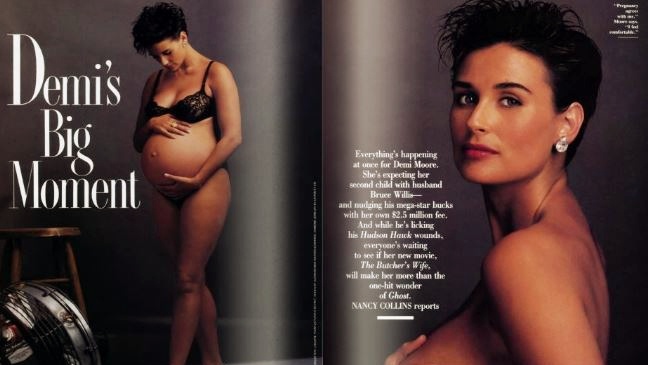 Деми Мур, фотосессия для обложки журнала Vanity Fair, 1991