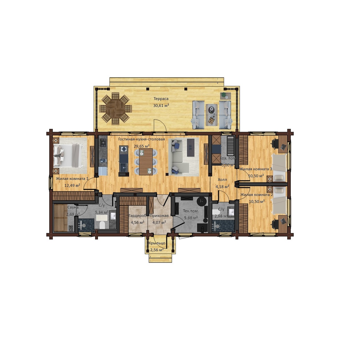 Планировка дома по проекту «Давос»