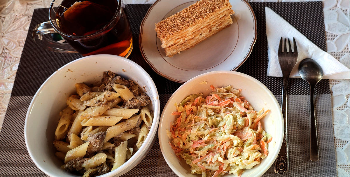 Получился вполне приличный ужин