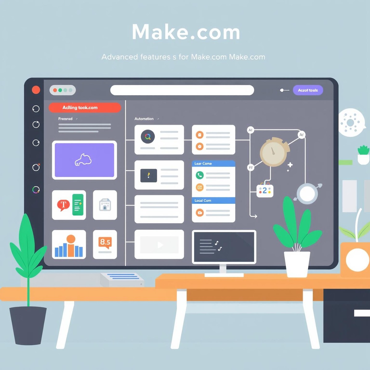    Расширенные функции Make.com для шаблонов