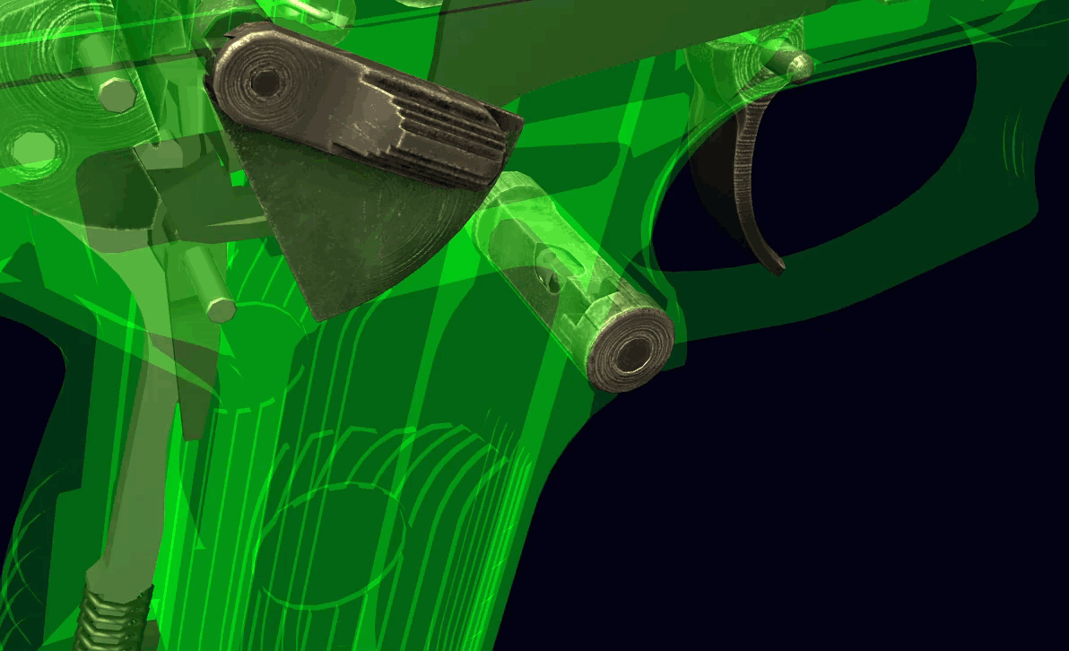 Вставление снаряженного магазина  (World of Guns Gun Disassembly)