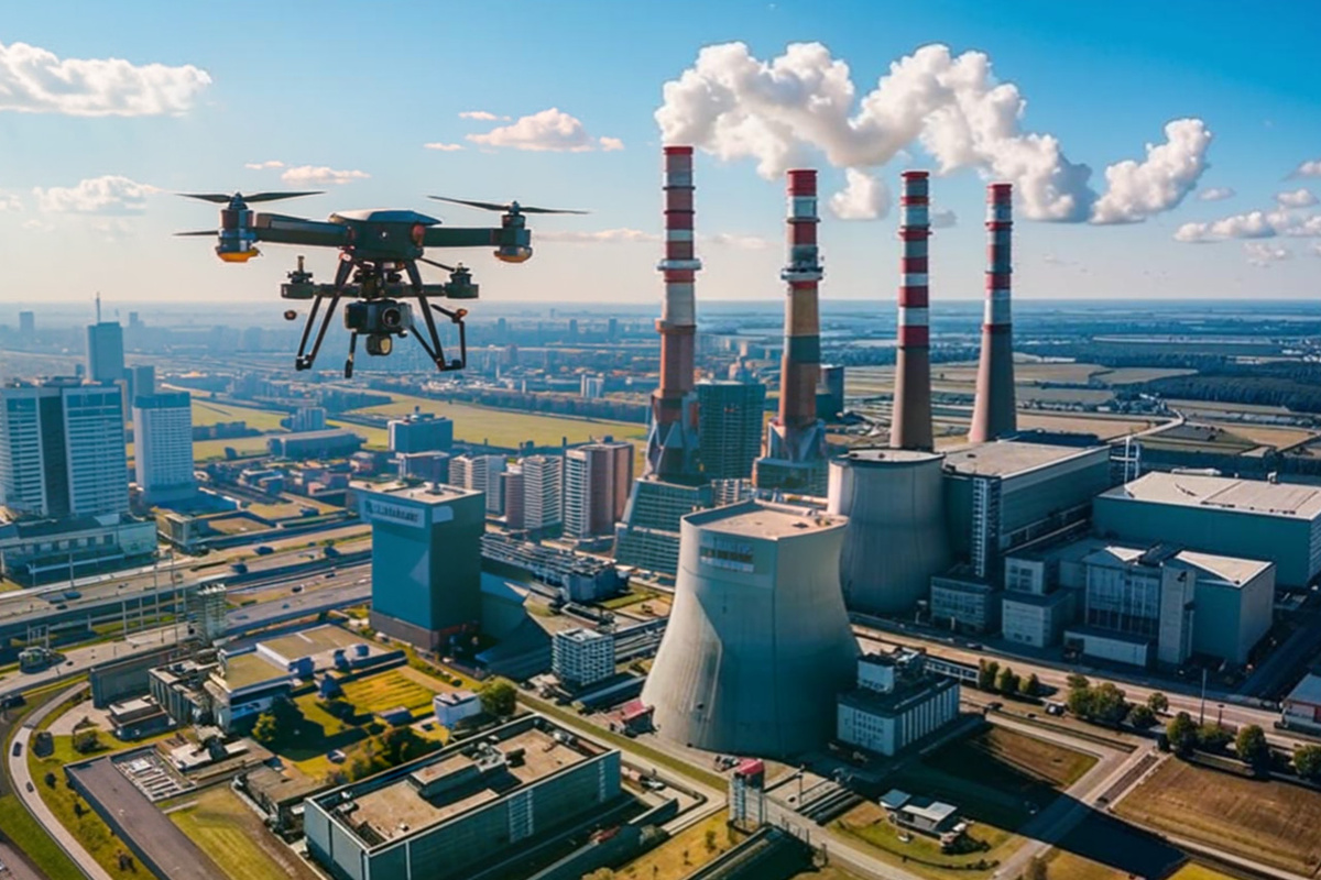 Атомная станция была подвергнута атаке ВСУ.  Фото: Изображение сгенерировано нейросетью Kandinsky 3.1