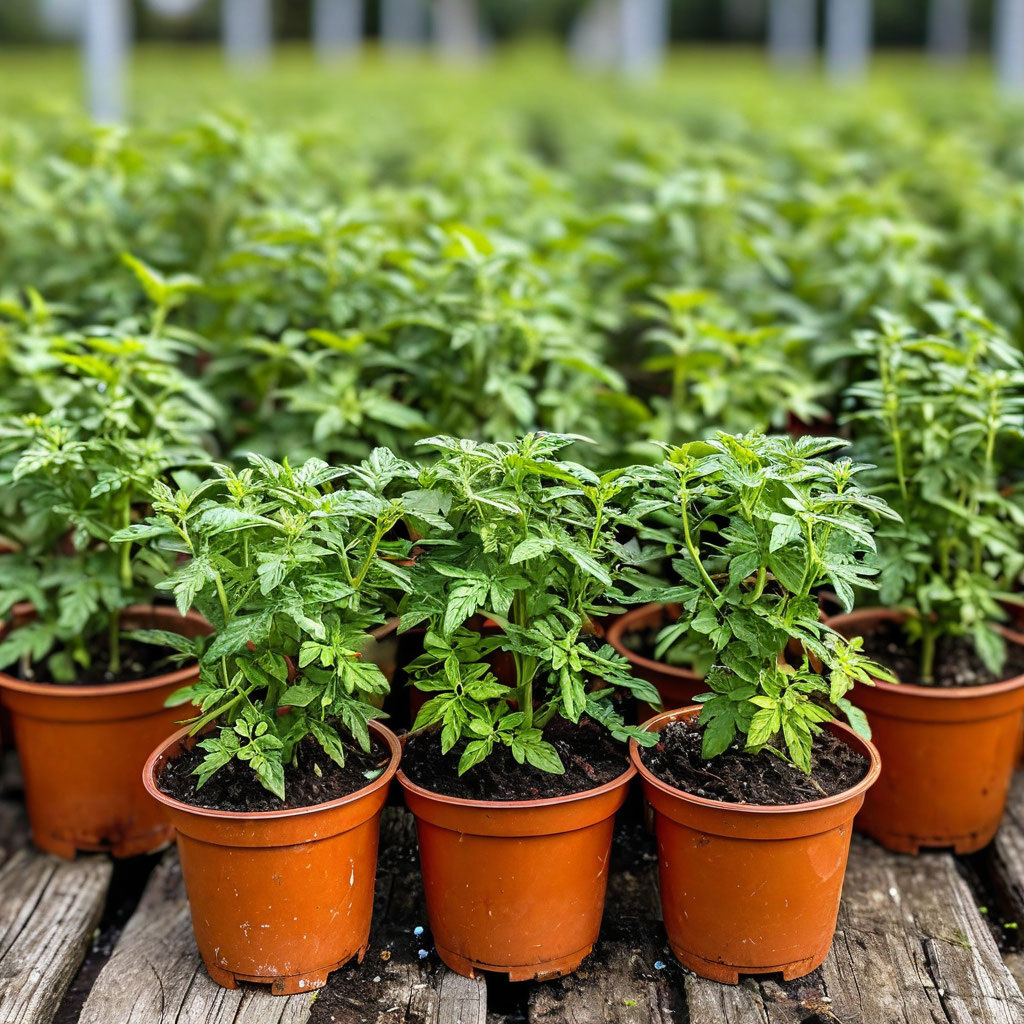 Шикарная рассада томатов.